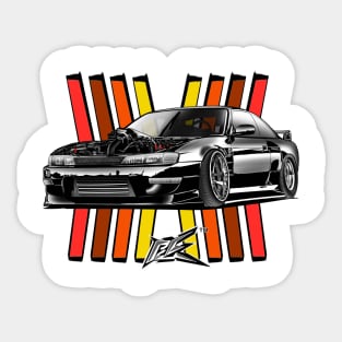 silvia s14 kouki v8 ls1 dragster black Sticker